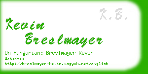 kevin breslmayer business card